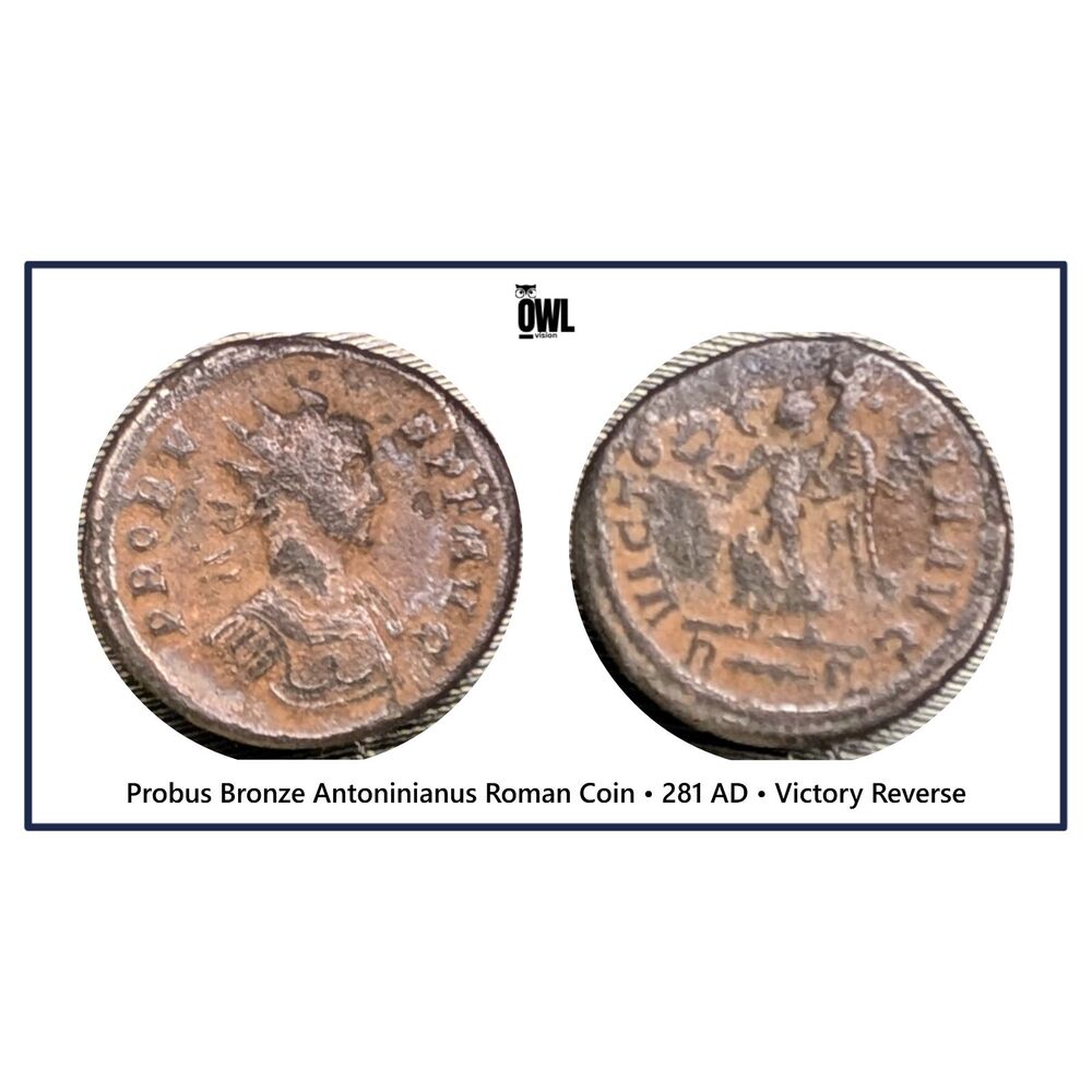 Probus Bronze Antoninianus Roman Coin • 281 AD • Victory Reverse